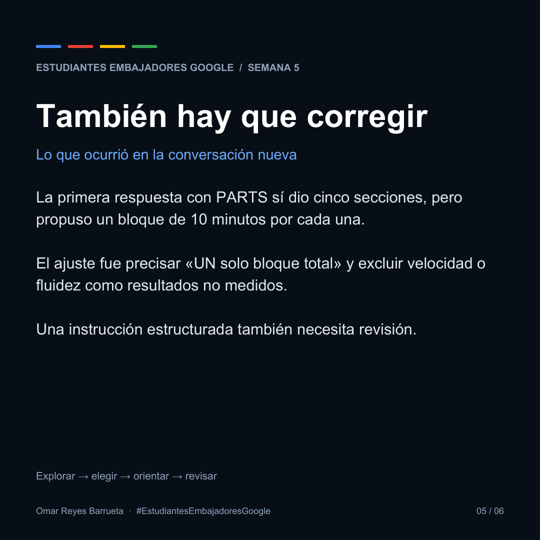 También hay que corregir