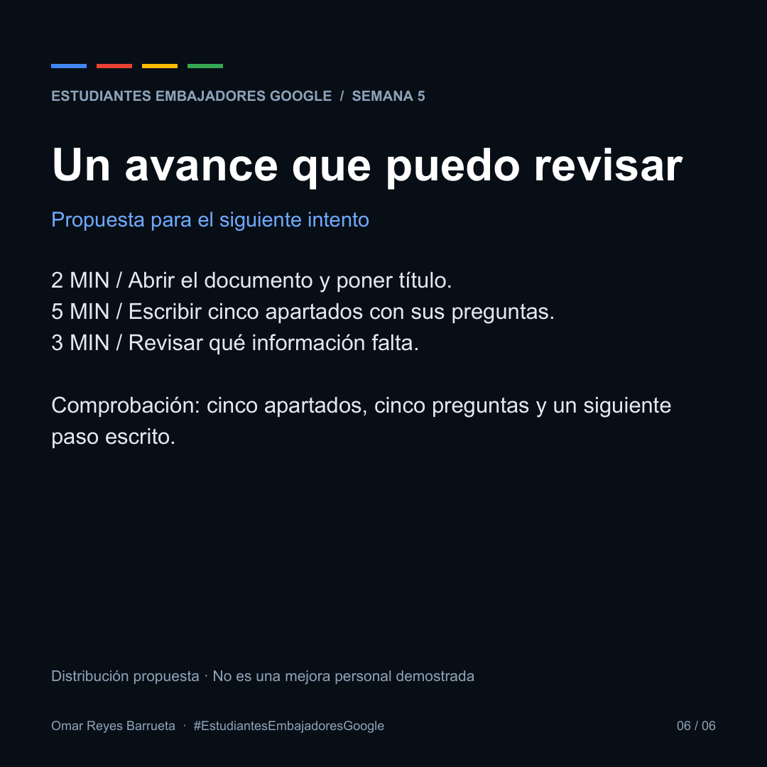 Un avance que puedo revisar