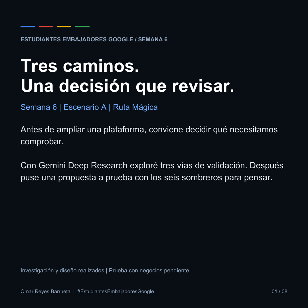 Tres caminos. Una decisión que revisar.